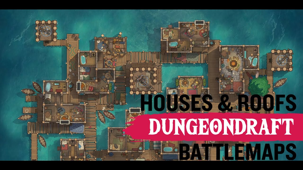 Building a Fantasy City in DungeonDraft - Part 1: Roofs and Homes