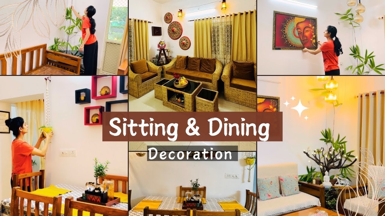 New Home 🏡 Living & Dining Room Decor || Living Room Cleaning & Organisation || Indian Home