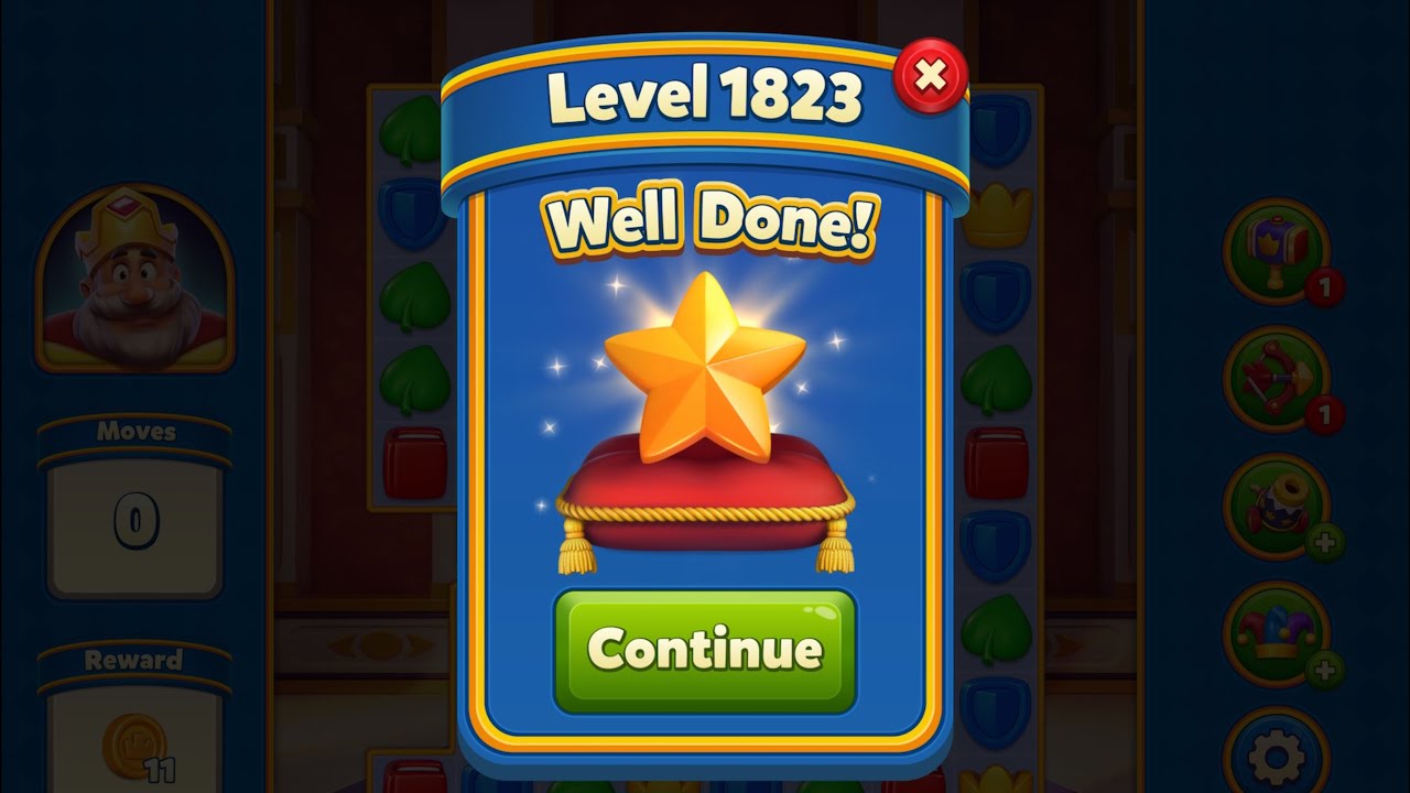 Royal Match - King Robert - Level 1823 (last move clearance)