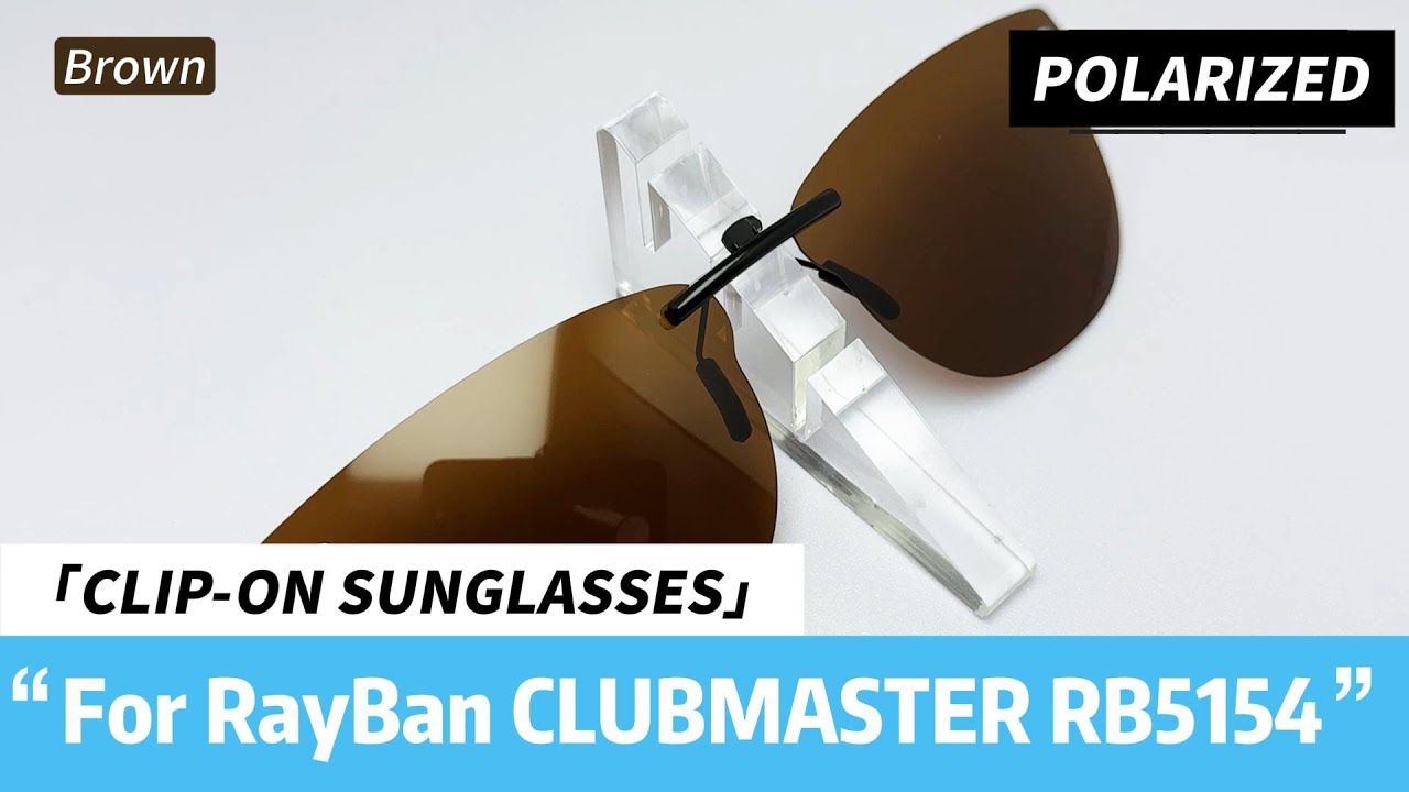 For RayBan CLUBMASTER RB5154 (RX5154) 51&times;21 | Custom Polarized Clip-On Lenses (Brown) Review