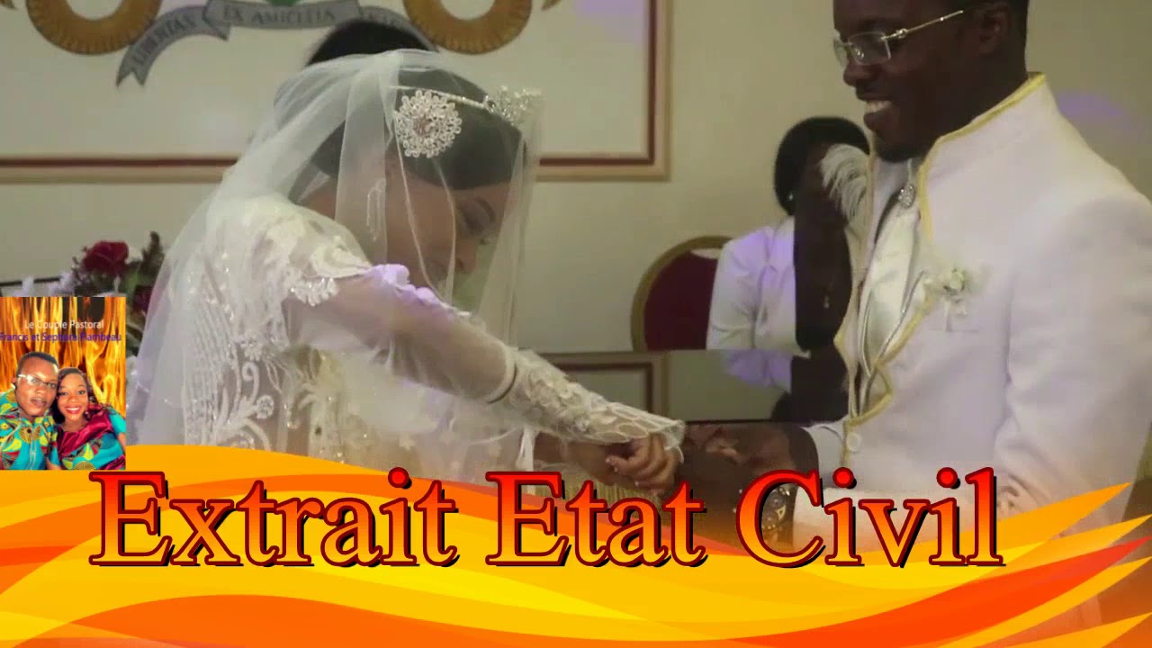 Mariage Couple ATSASSAGA ,Extrait Mairie