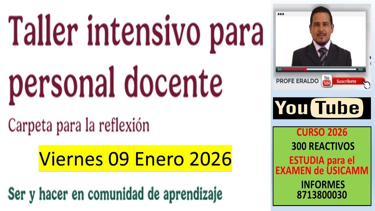 TALLER INTENSIVO DOCENTES 09 ENERO 2026 PROPUESTA EDITABLE PROFE ERALDO