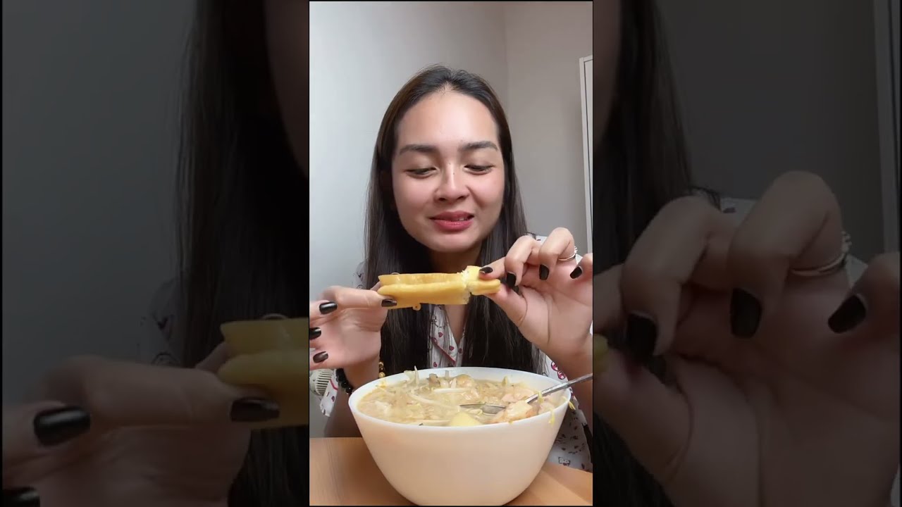 ចុងភៅសាករូបមន្ដថ្មី ឆាខ្វៃញុំាអត់កើត តែបបរបង្គងត្រីសាលម៉ុន 10/10😂👩‍🍳❤️😋