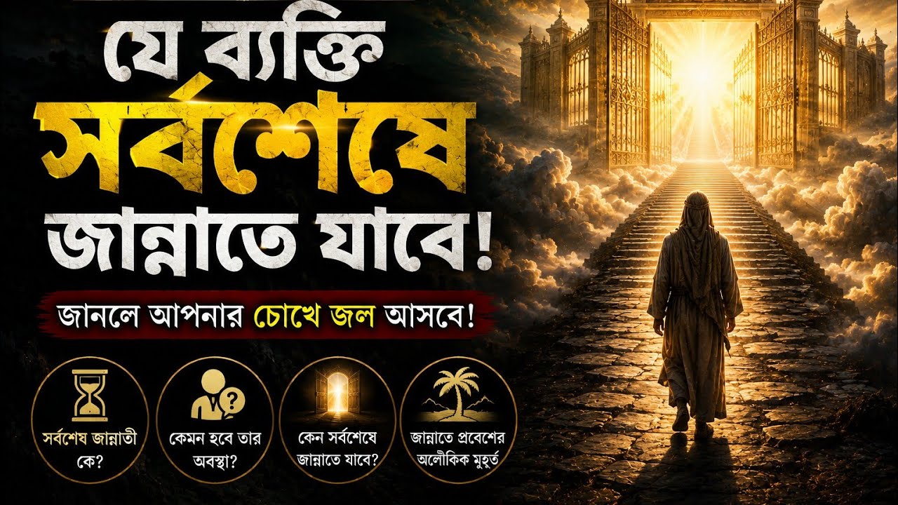 যে ব্যক্তি সর্বশেষে জাহান্নাম থেকে জান্নাতে যাবে || জাহান্নাম || জান্নাত ও জাহান্নামের বর্ণনা