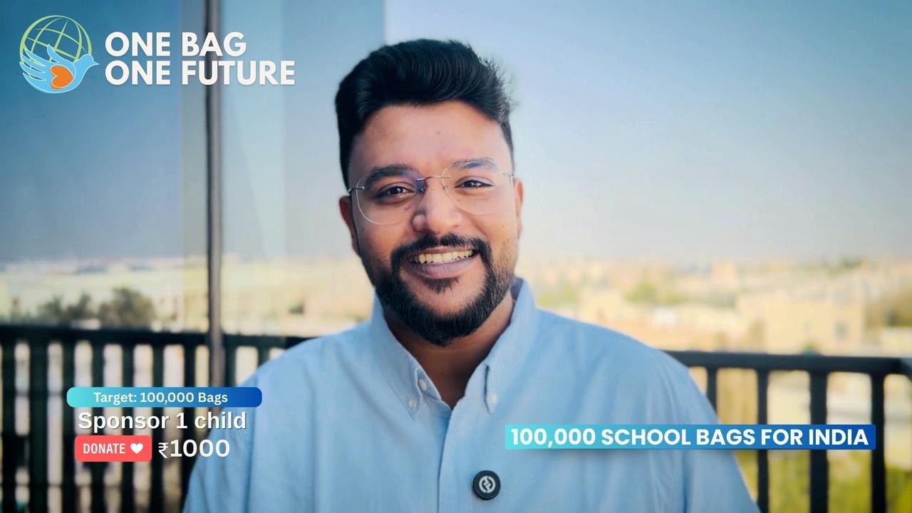 Миссия по обеспечению 100 000 школьных наборов в Индии.