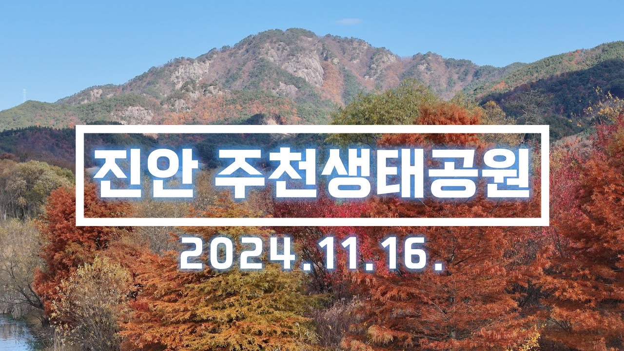 진안 주천생태공원 단풍 드론 영상. 2024.11.16 촬영. DJI AIR 3