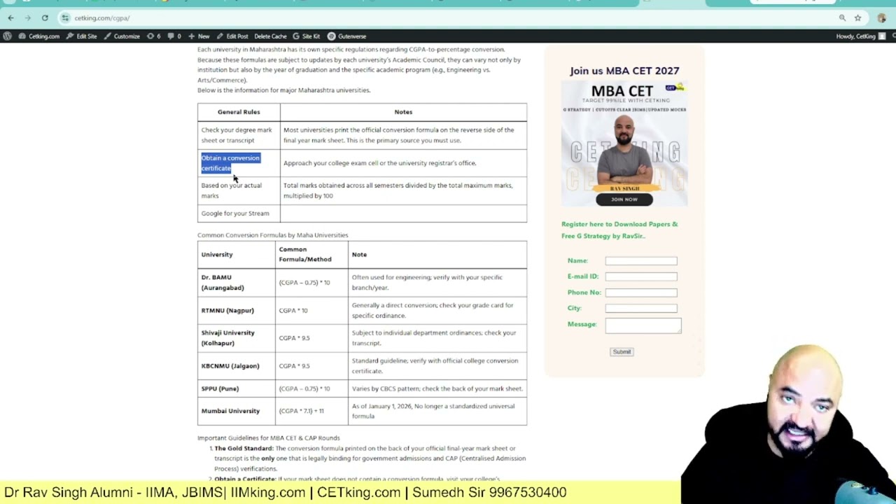 CET CAP 2026 Form Filling Complete Guide | MBA, MCA & Engineering