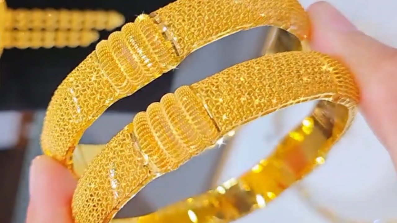 Latest Gold Bangles Design 2025 || 21K 22k Gold Bangles Designs || Stylish Gold Kangan Chori Bangles