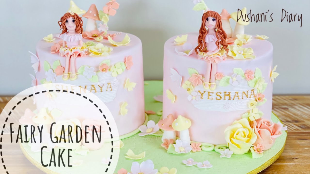 Fairy Garden Cake Tutorial in Sinhala with English subs | මේ වගේ කේක් එකක් හදමු