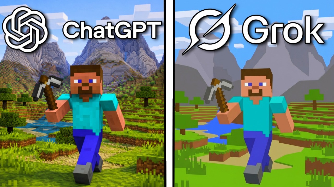 ChatGPT vs Grok Build Minecraft From Scratch
