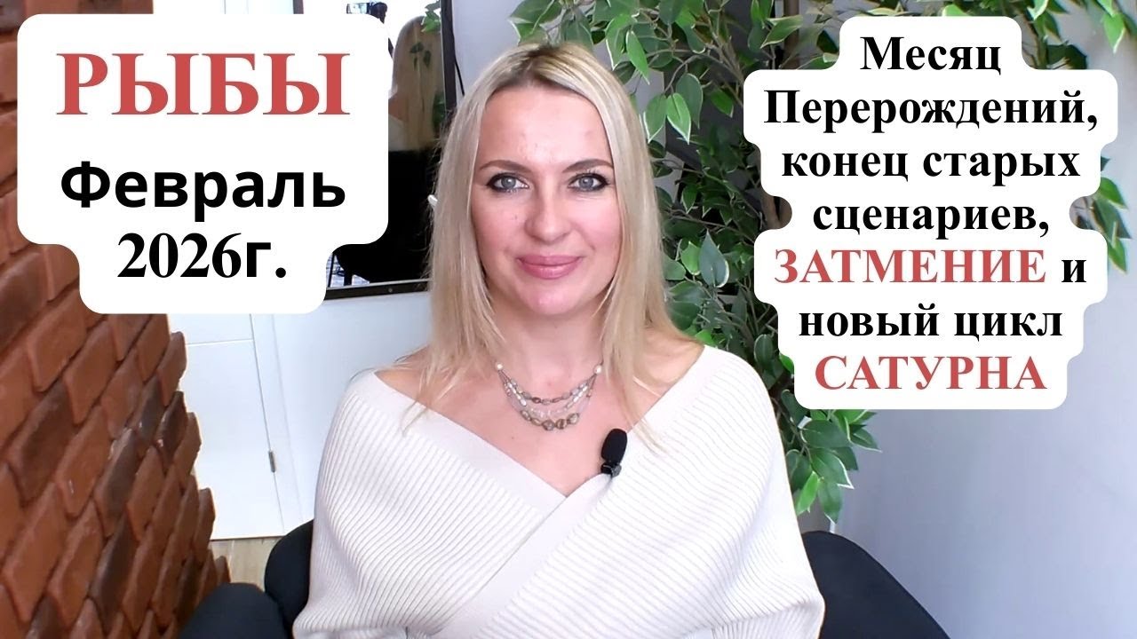 РЫБЫ - Февраль 2026г. Месяц Перерождений, конец старых сценариев, ЗАТМЕНИЕ и новый цикл САТУРНА.