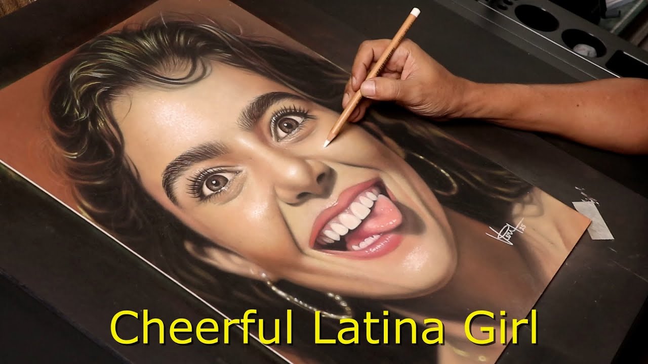 ✨FUN DRAWING 😂🌹Cheerful Latina Girl✨ #trending #viralvideo #trendingvideo #video #videoviral #viral 