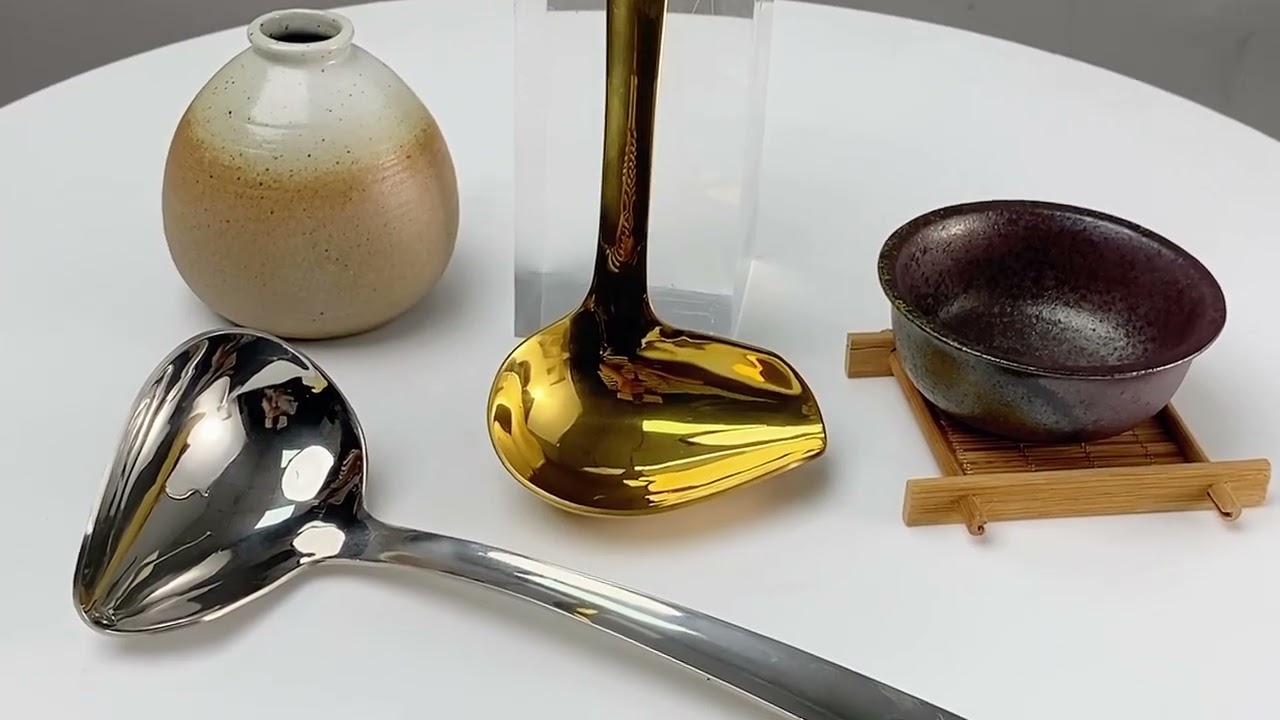 Sauce Ladle, Drizzle Spoon with Spout, Stainless Steel Serving Soup Ladle #kitchentools #spoon