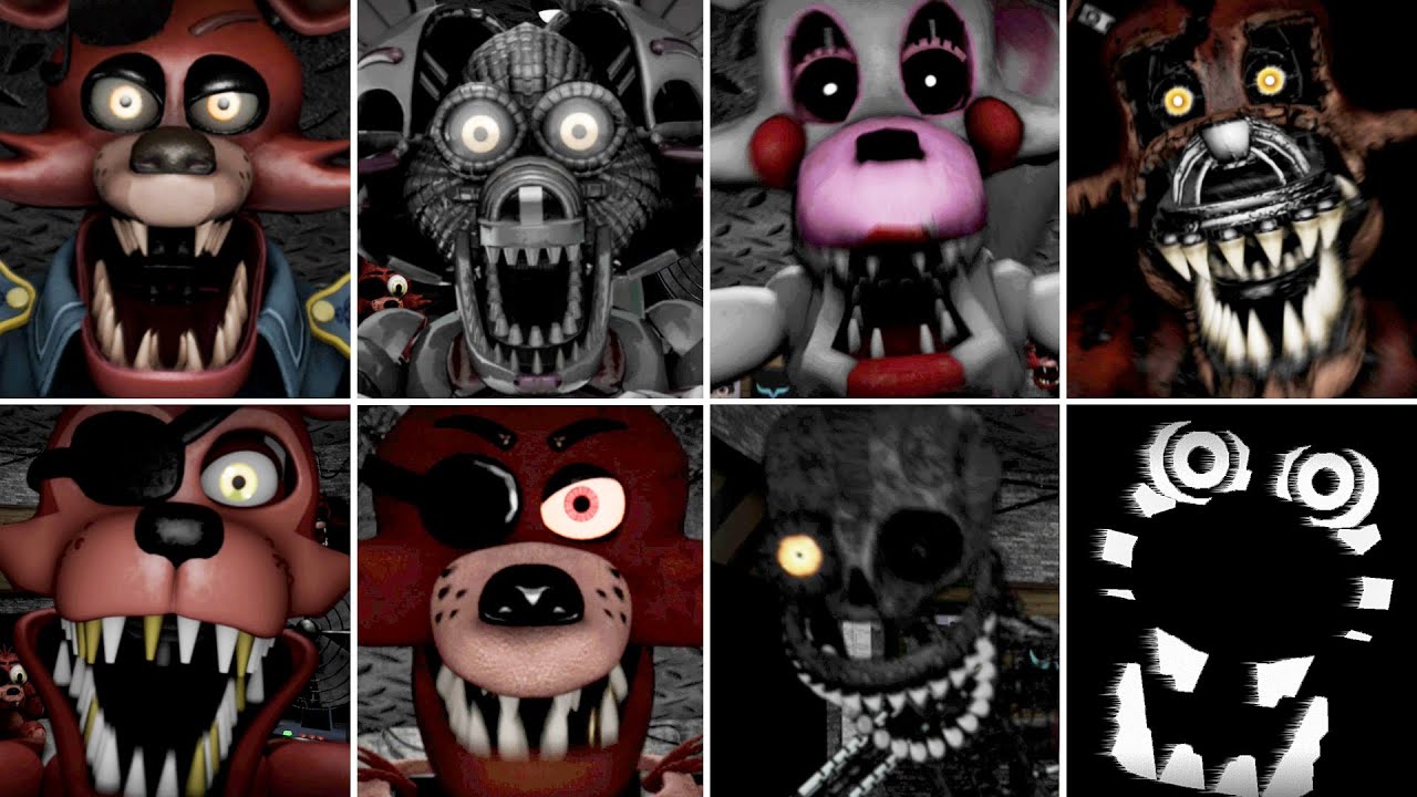 One Night at Foxy Remake - All Jumpscares & Full Gameplay