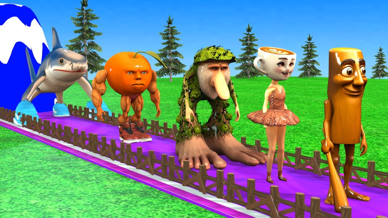 Long Slide Game With Cow Elephant Gorilla Hippopotamus Tiger 3d Animal Game Funny 3d Animals