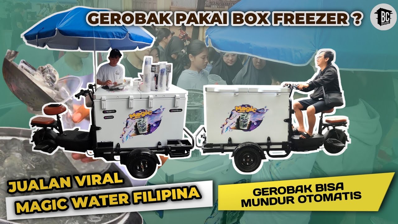 GEROBAK SEPEDA LISTRIK PREMIUM BISA MUNDUR | JUALAN MAGIC WATER VIRAL DI FILIPINA | 0822-222-17966