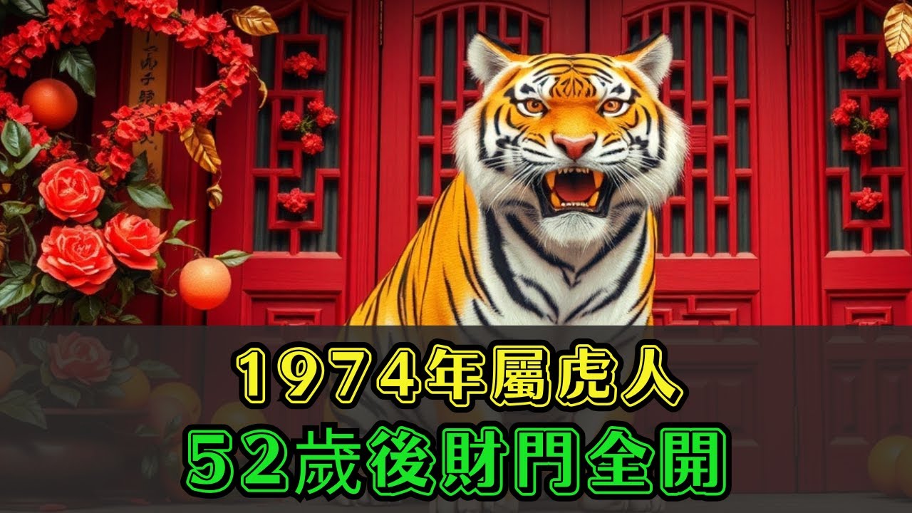 逆天改命開始了！1974年屬虎人，52歲後財門全開，這10年不富都難！#1974年屬虎 #甲寅虎 #翻身命 #十年金運 #財運爆發 #2026運勢 #生肖虎
