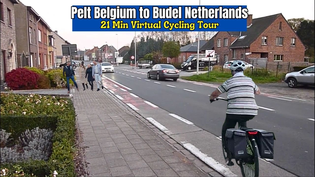 Virtual Cycling Tour from Pelt Belgium to Budel Netherlands | Scenic 4K Ride