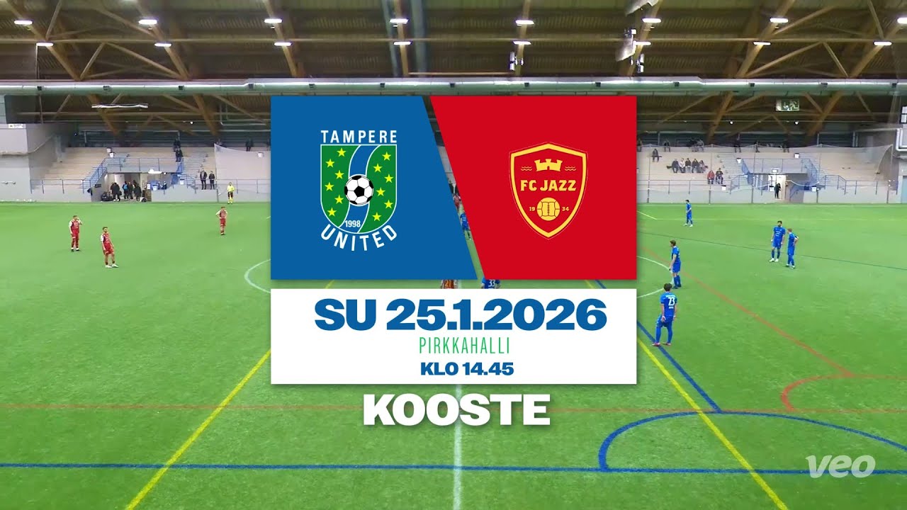KOOSTE: Tampere United - FC Jazz / Harjoitusottelu / 25.1.2026 / Pirkkahalli