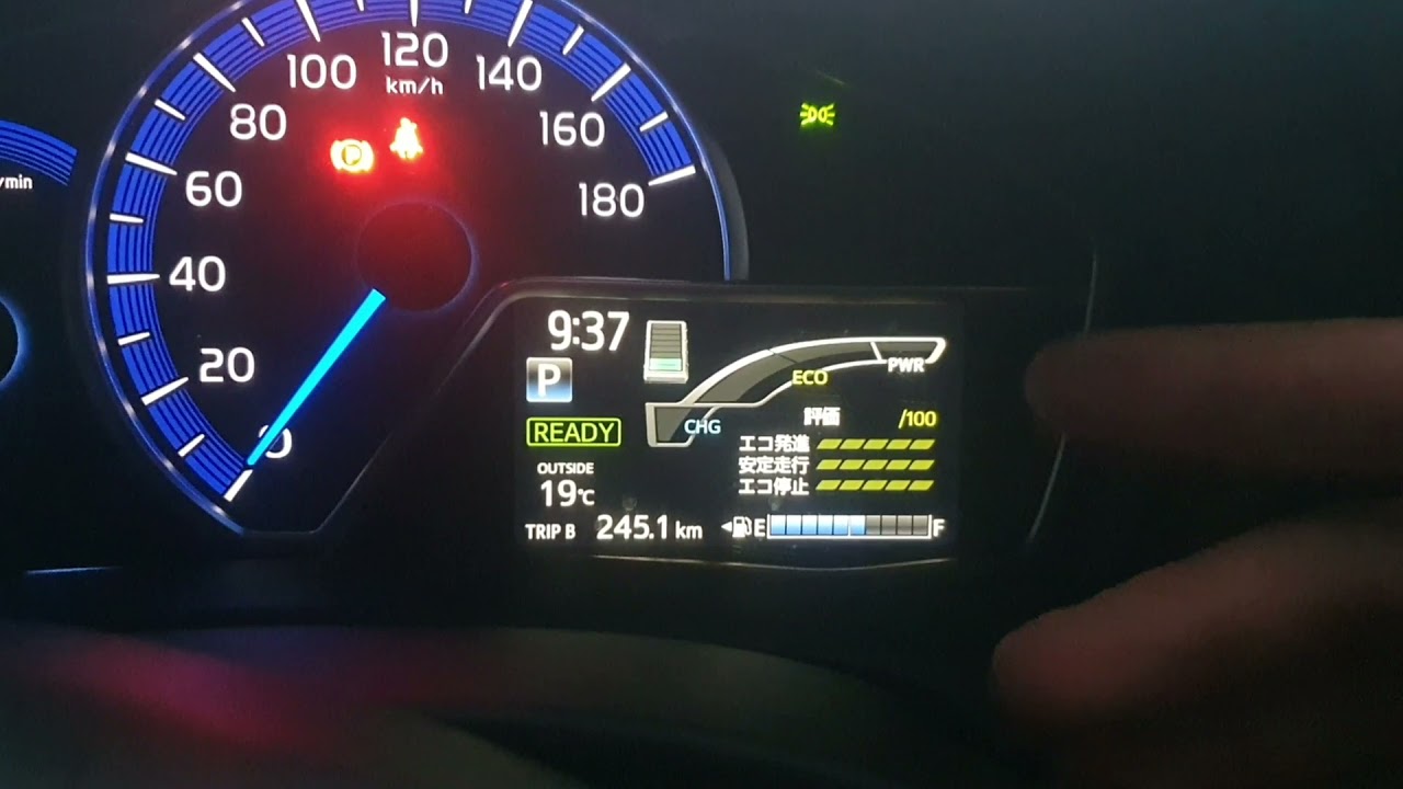 основные функции приборной панели toyota corolla fielder hybrid, настройка приборки.