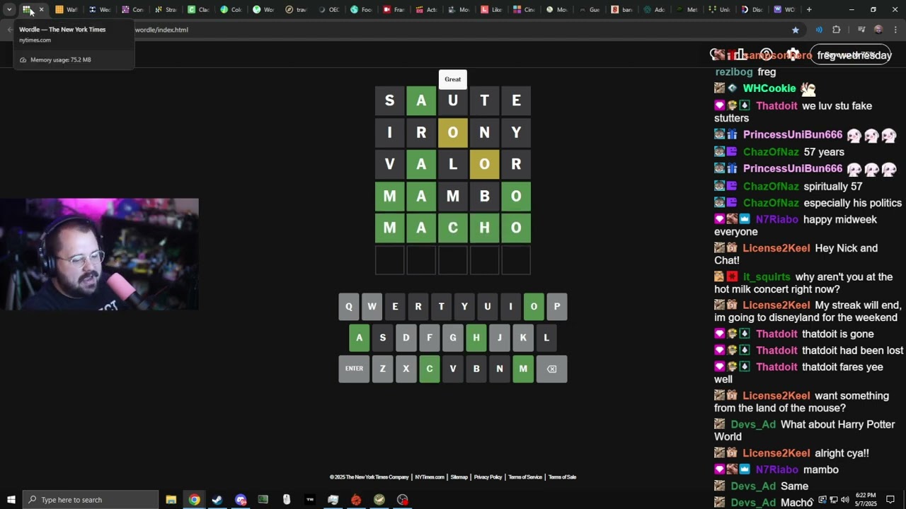 5-7-25 big time gamers only