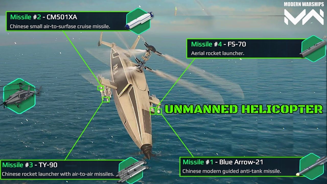 Jueying-8 'Unmanned' Helicopter Full Review and Test | Helidrone? | Modern Warships Alpha Test