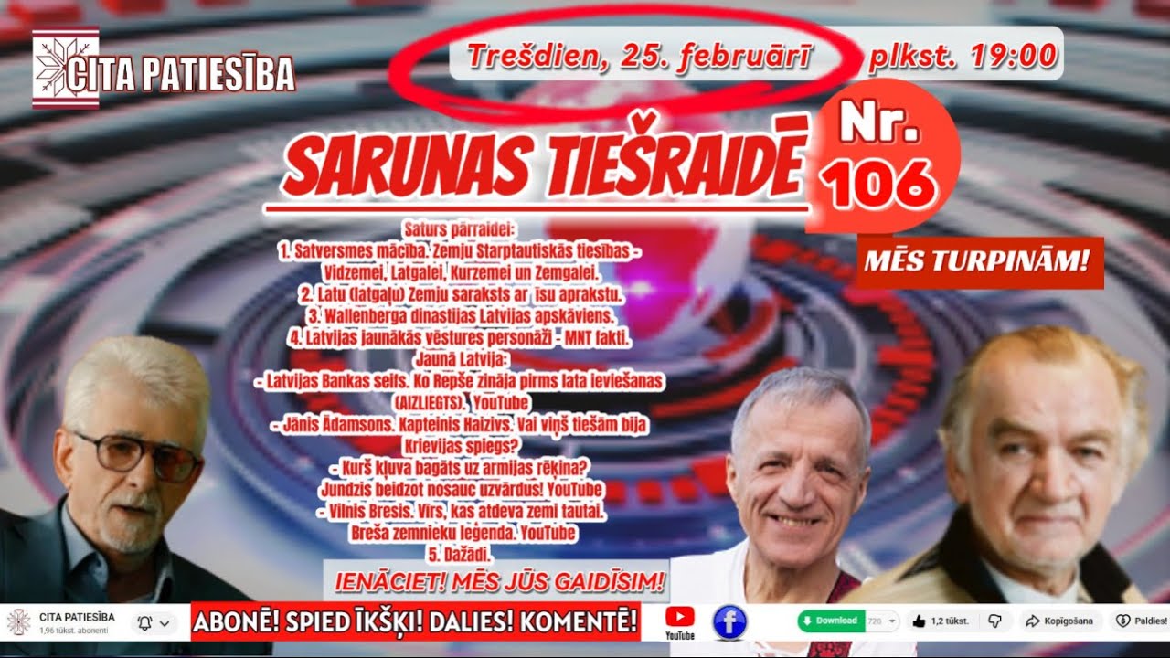 CITA PATIESĪBA - Sarunas tiešraidē Nr.106. 25.02.2026.