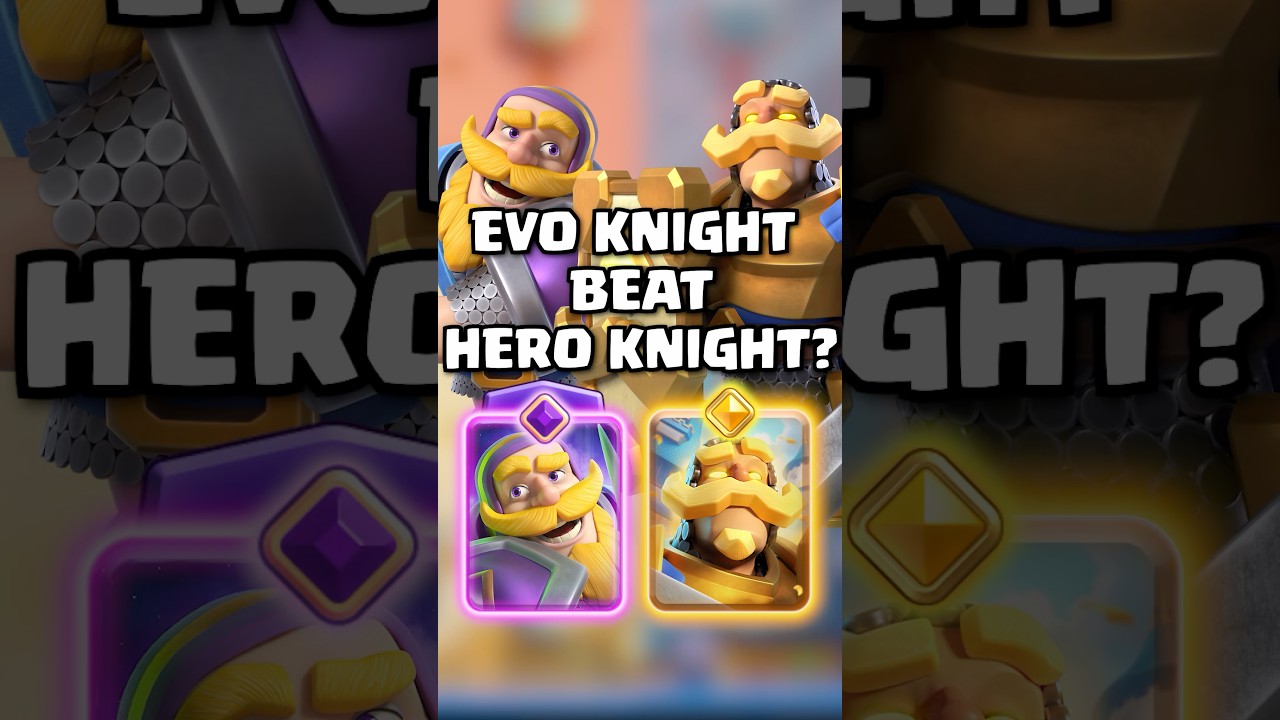 Сможет ли Рыцарь Эволюции победить Рыцаря-Героя? 🤔 #clashroyale #shorts