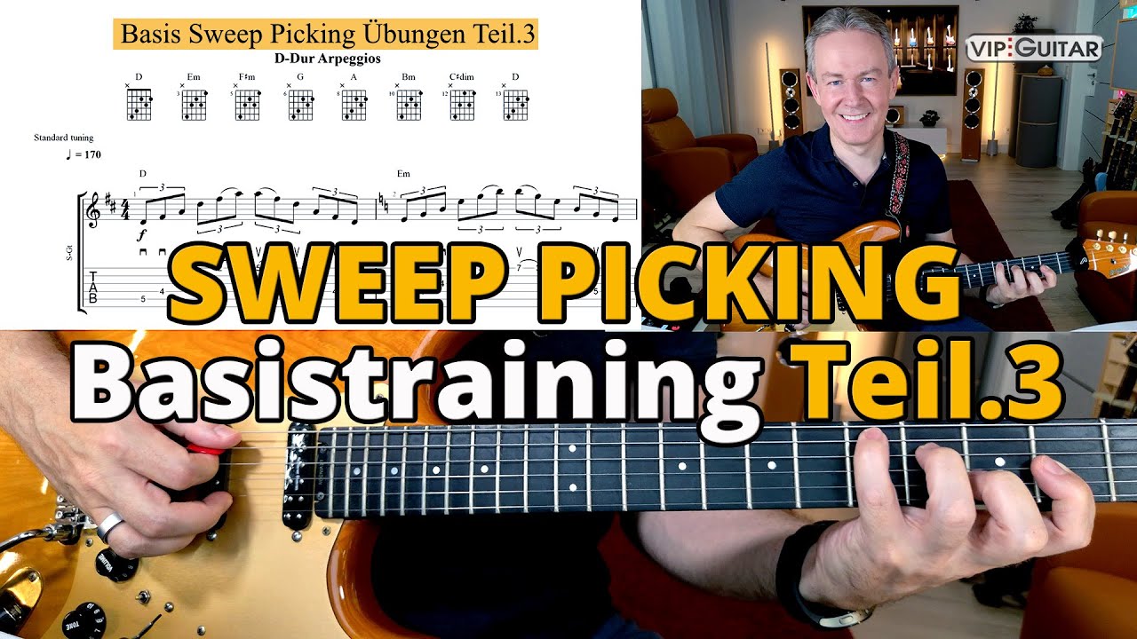Einfaches Basis Sweep Picking Teil.3 - Essenzielles Training