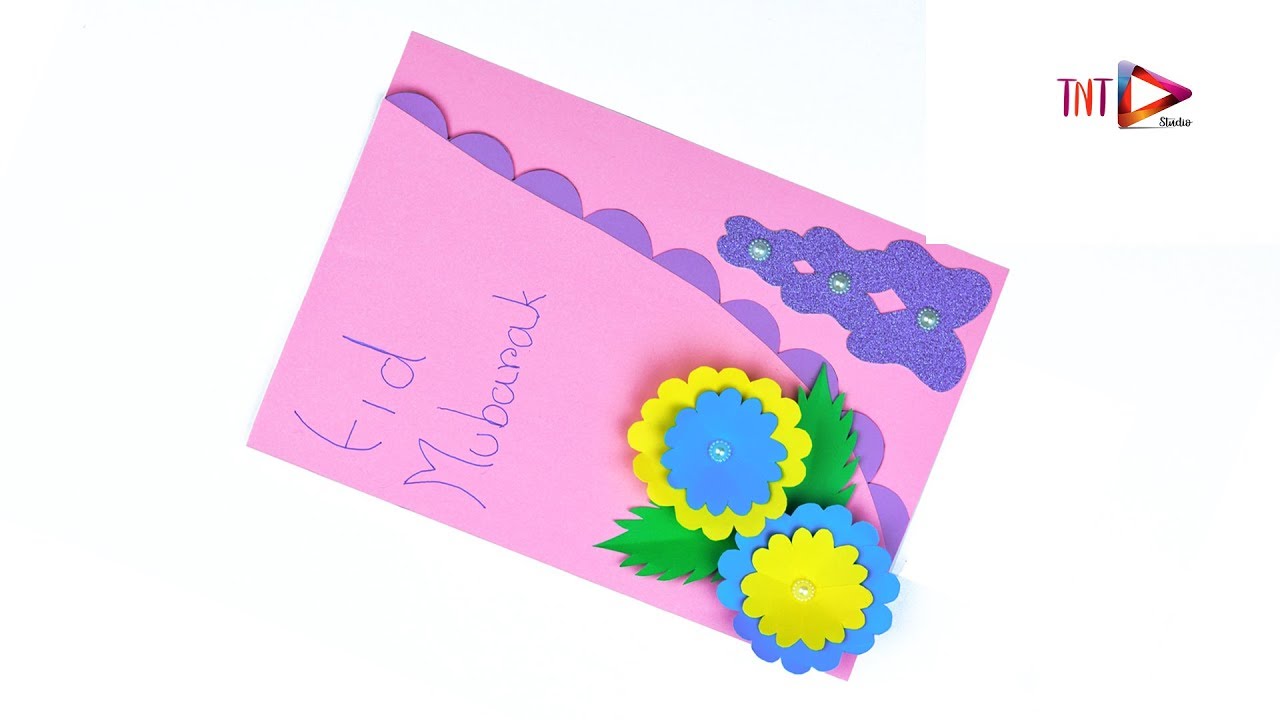 How To Make Beautiful Eid Card Easy | Hand Made Eid Mubarak Card | Folding Greeting Card
