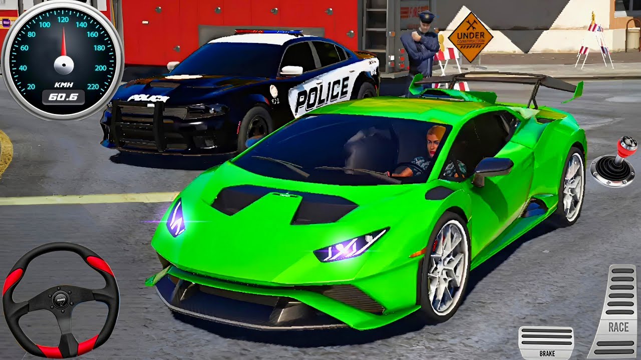 Car Lamborghini Sports City Parking 3D - Car Driving School Simulator : Evo - Android Gameplay #12