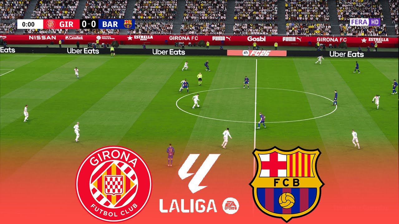 GIRONA vs BARCELONA Live | La Liga 2026 | 16 February 2026 | Simulation PES 2021 Gameplay