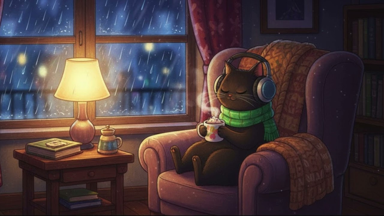 Rainy Night to Slow Down 🌧️ | Relaxing Music for Study, Rest & Peace