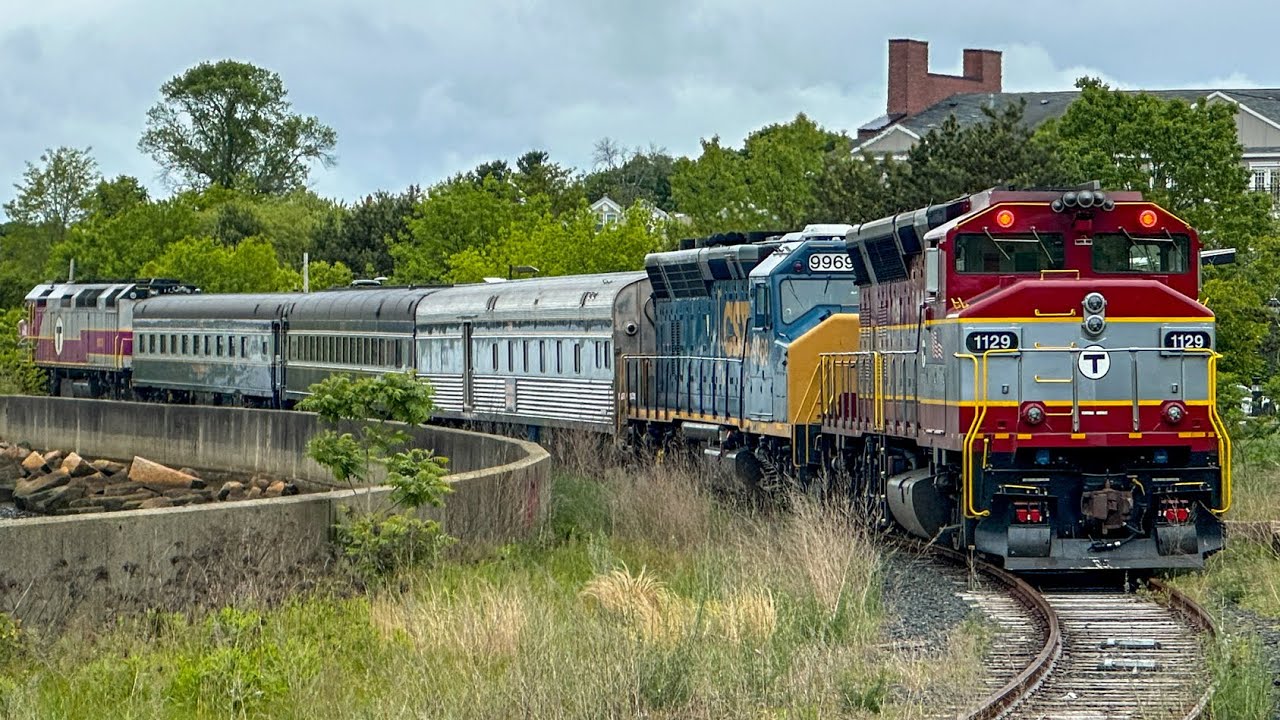 First Time Ever - MBTA Commuter Rail Operates CSX Geometry Train on the Newburyport/Rockport Line