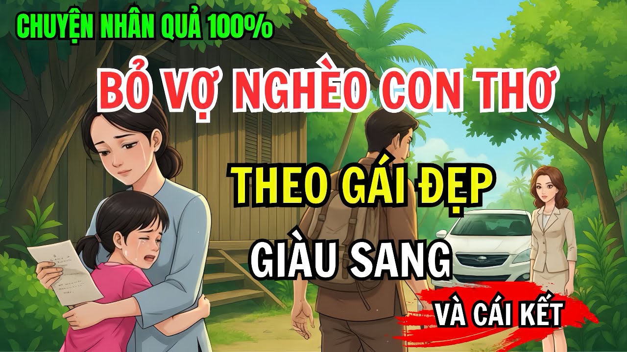 Bỏ Vợ Nghèo Con Thơ, Theo Gái Đẹp Giàu Sang Và Cái Kết | Chuyện Nhân Quả 100%