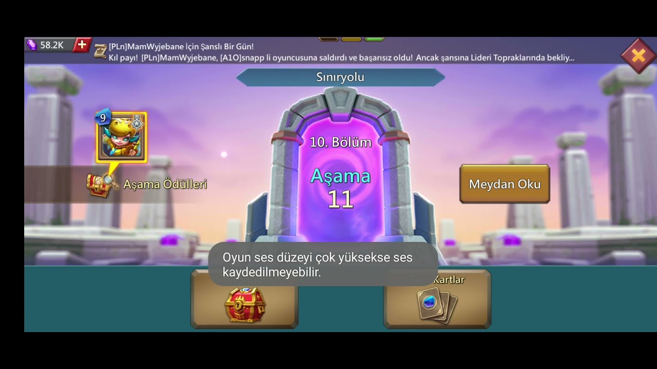 Lords Mobile Vergeway Chapter 10 Stage 11 sınıryolu 10.bölüm 11.aşama
