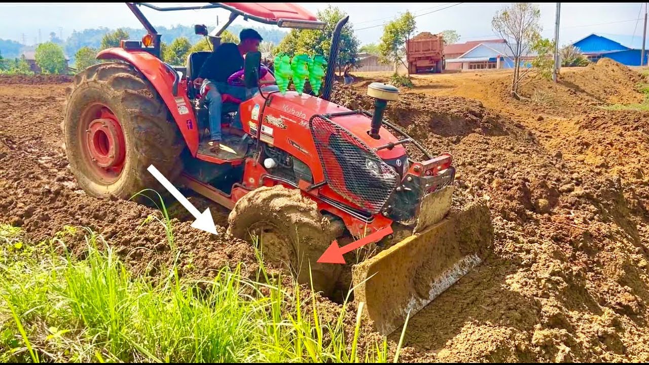 My Tractor is stuck in a ditch, and I have no one to help me, I have to help myself
