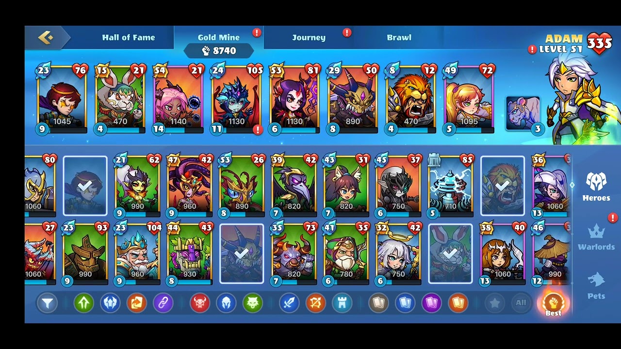 MIGHTY PARTY. NEW UPDATE. NEW INTERFACE OF SQUAD CONFIGURATION. DAILY QUESTS