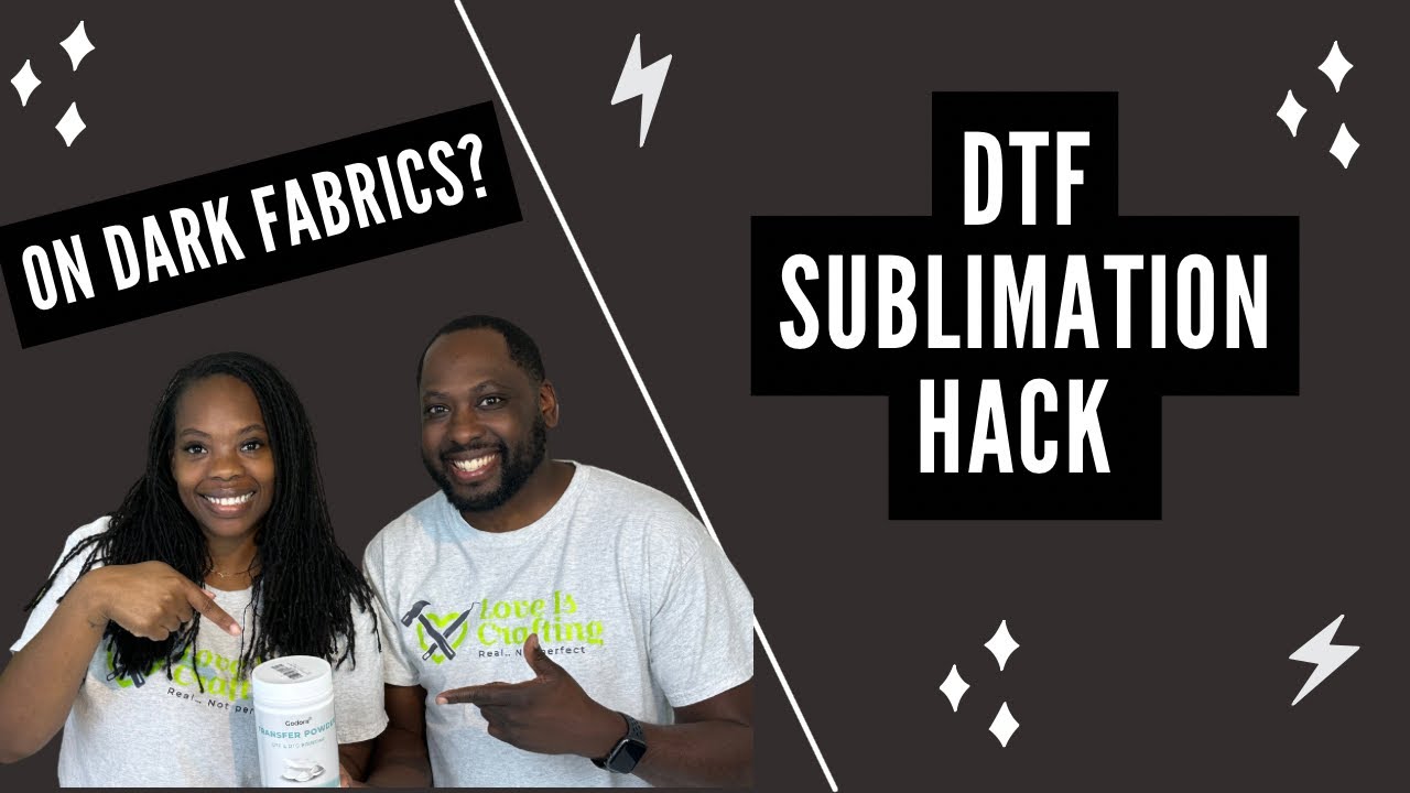 SUBLIMATION ON DARK COTTON USING DTF (DIRECT TRANSFER FILM) HACK