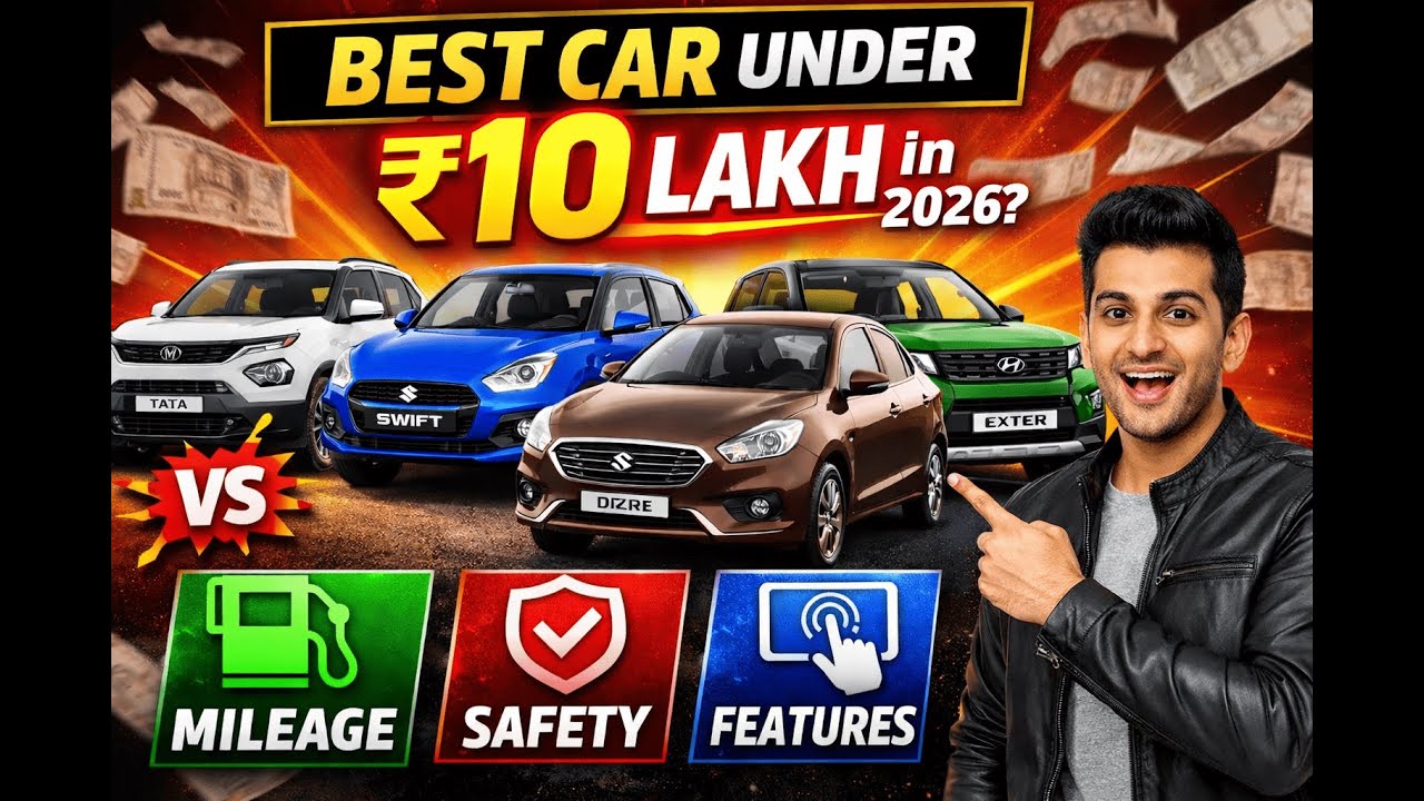 Best Cars Under ₹10 Lakh On-Road in India 🚗 | Swift, Dzire, Punch & More (2026) #bestcarunder10lakh