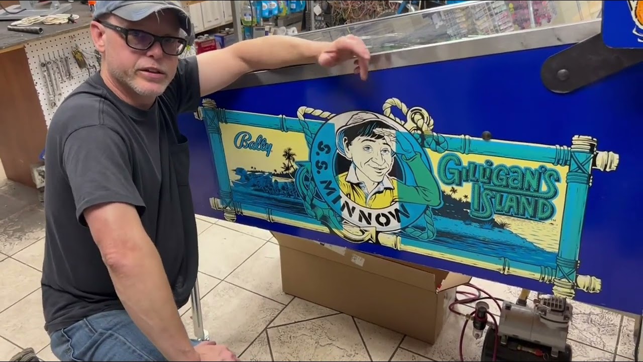 Pinball Cabinet Restoration fixing faded colors on Williams Bally Gillian’s Island