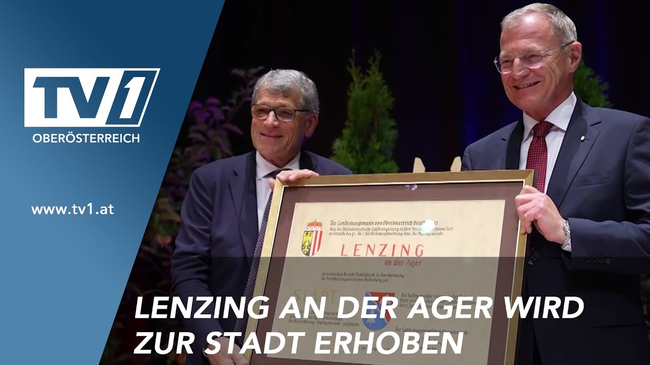 Vom Dorf zur Stadt. Lenzing an der Ager wird zur Stadt erhoben.