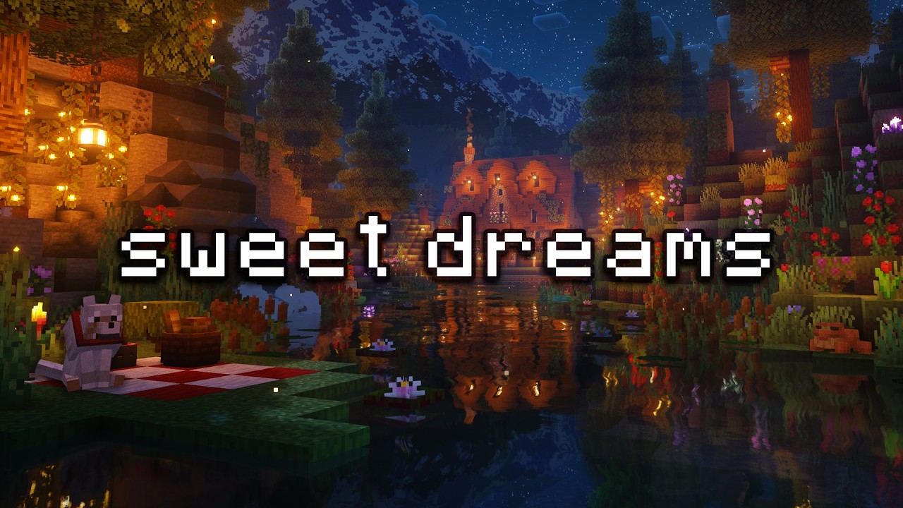 it’s quiet now, time to sleep... (minecraft music w/ night ambience)