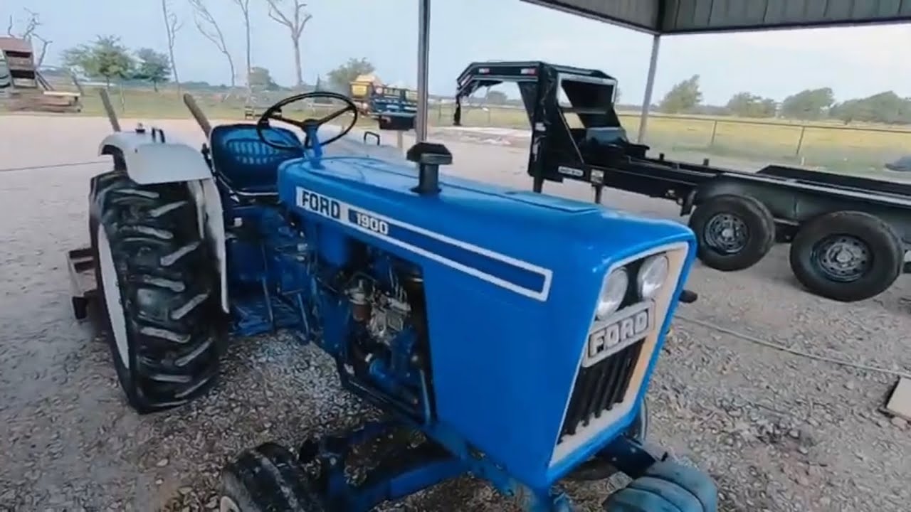 Ford 1900 Tractor | Early morning mowing pasture.