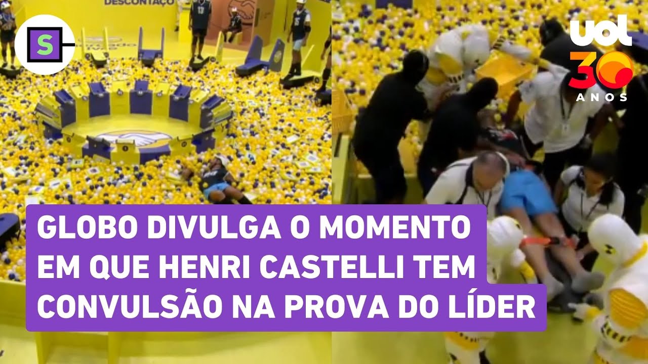BBB 26: Globo divulga o momento em que Henri Castelli tem convuls&atilde;o na Prova do L&iacute;der; veja o v&iacute;deo