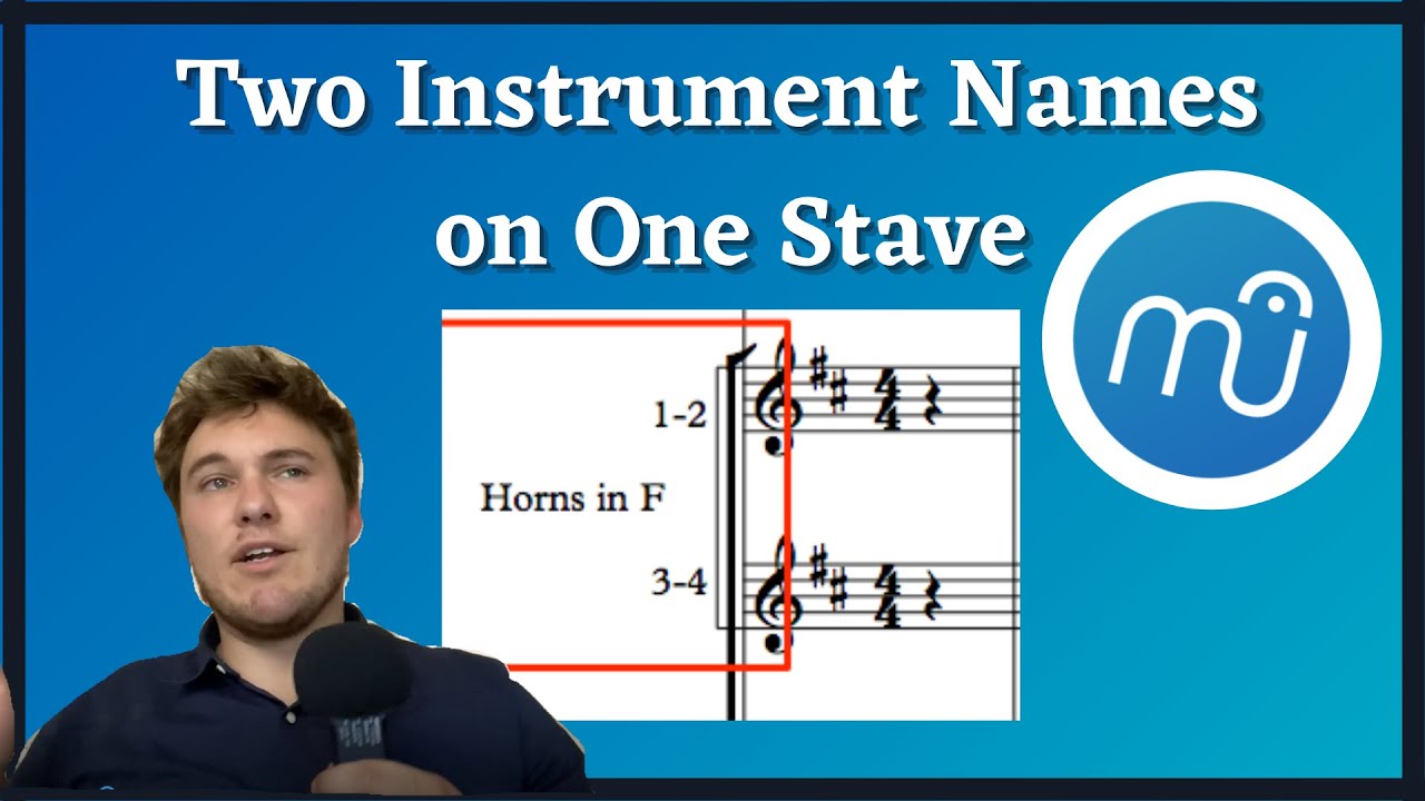 Musescore HELP! How to Combine Instrument Names in the Same Line on Your Score
