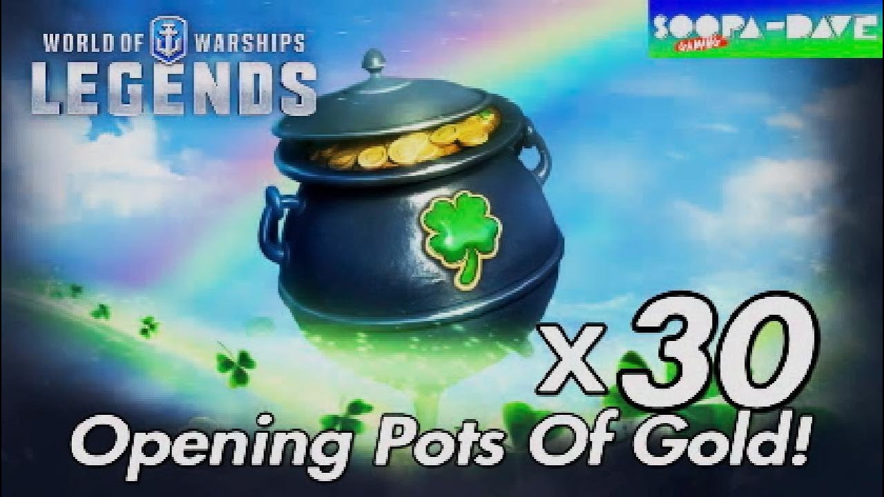 Opening Pots Of Gold Crates World Of Warships Legends