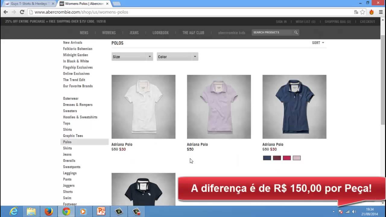 Site para Comprar Roupas - 4x mais Barato, Hollister, Abercrombie, Locoste, Tommy [ORIGINAIS]