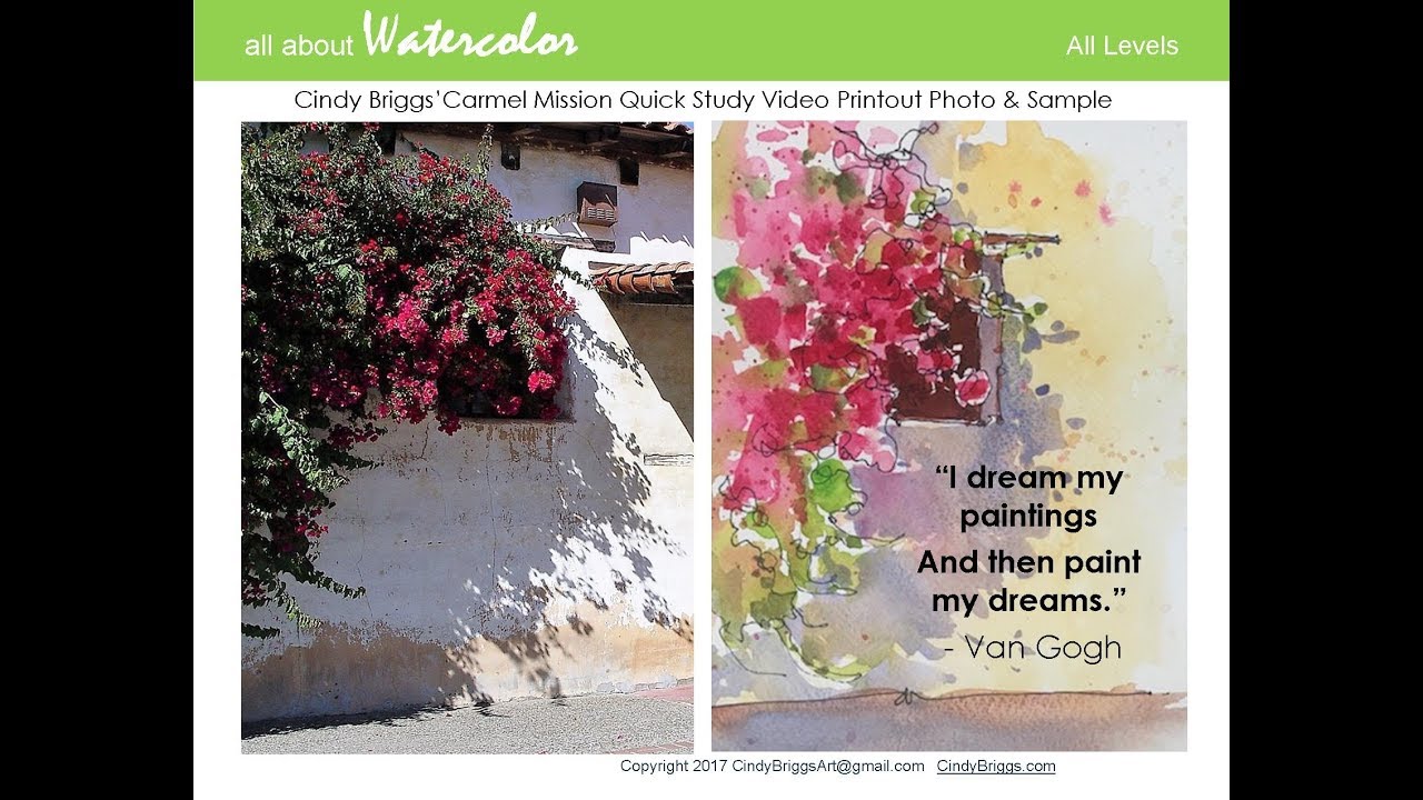 How to Paint a Watercolor Bougainvillea Quick Sketch