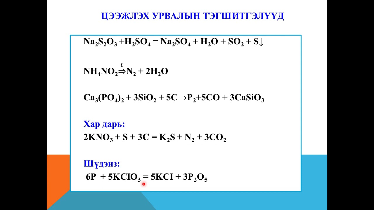 Органик бус химийн зайлшгүй цээжлэх шаардлагатай урвалуудын жагсаалт